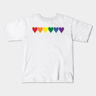 Six Pride Hearts Kids T-Shirt